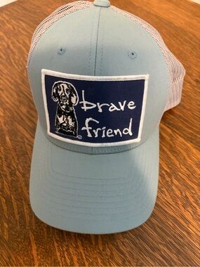 Brave Friend Dog Patch Trucker Hat - Light Blue